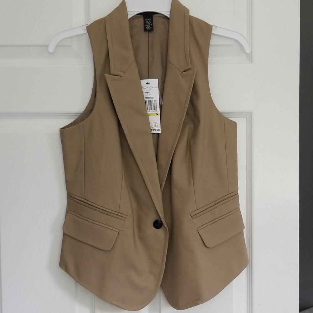 Tan khaki Kenneth Cole vest